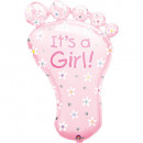 SuperShape Foot - It's a Girl foil balloon wra